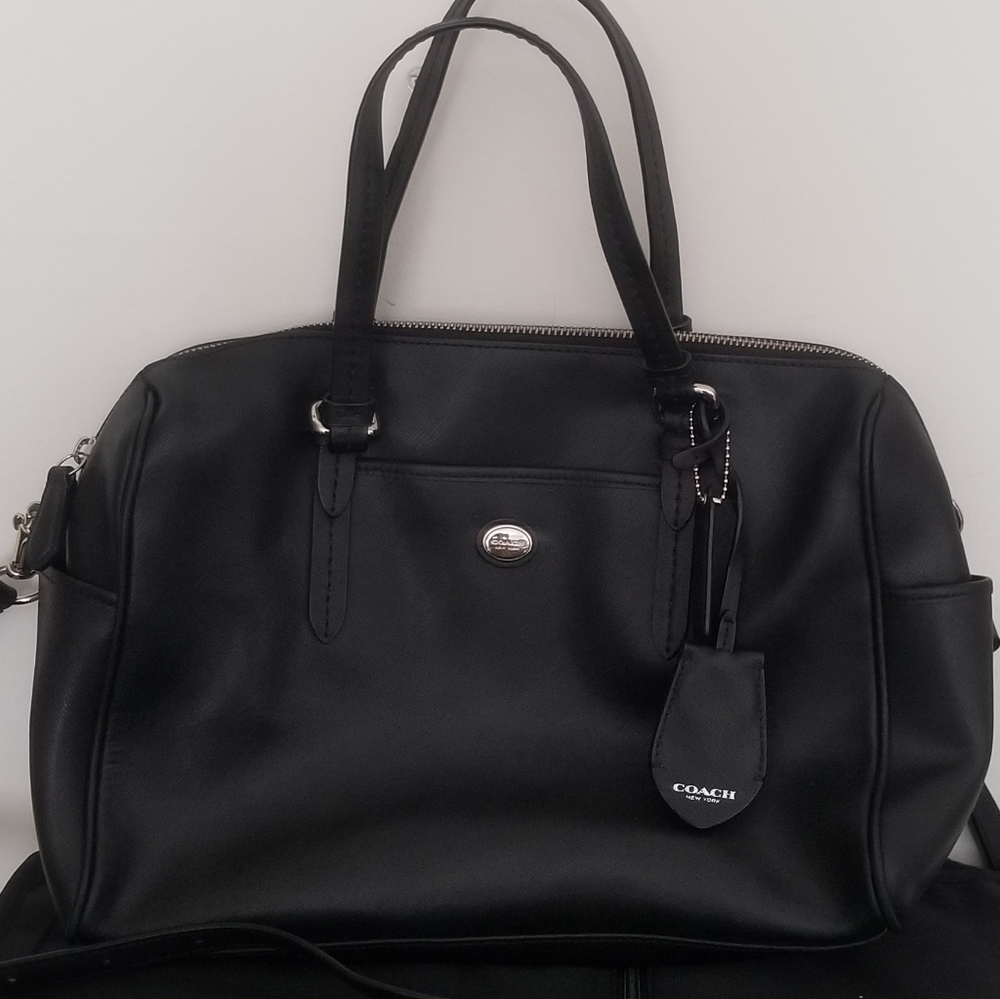 Coach Black Leather Satchel NWOT